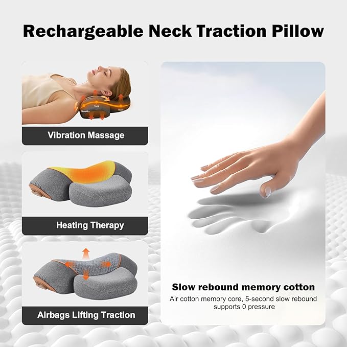 3-in-1 Rechargeable Neck Massager Pillow