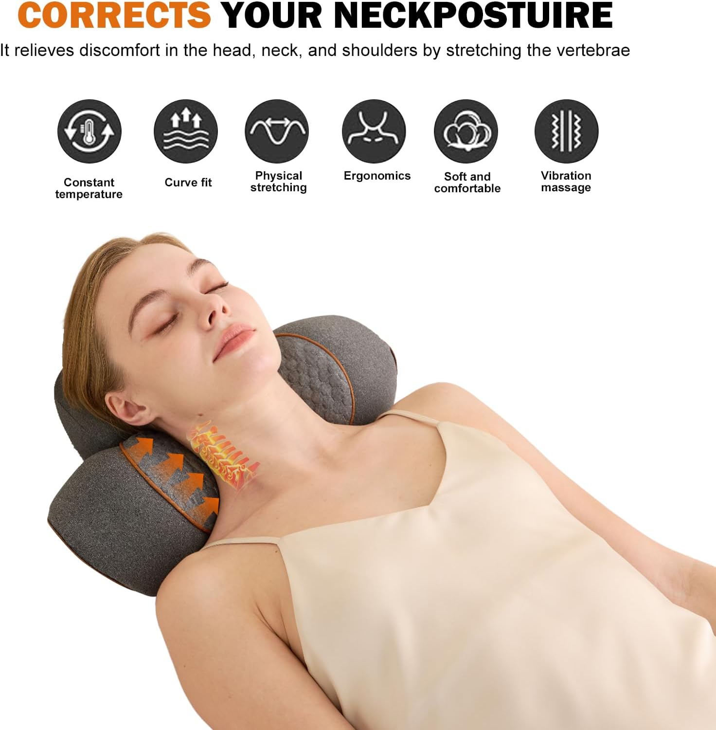 3-in-1 Rechargeable Neck Massager Pillow